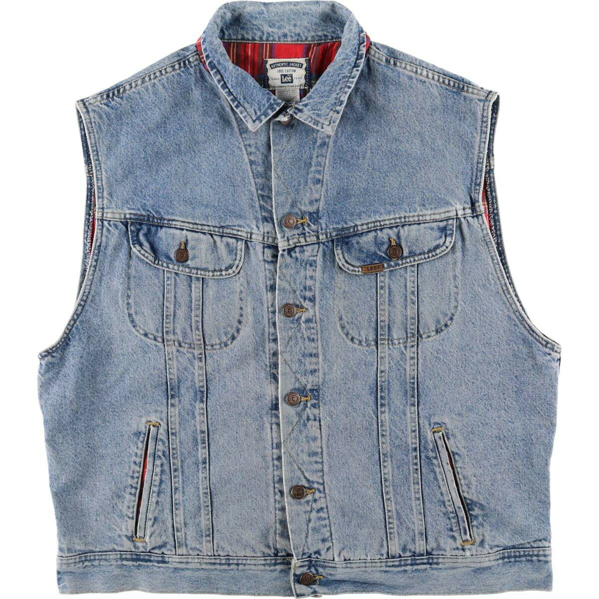 古着 90~00'S リー Lee デニムベスト メンズXL相当 ヴィンテージ /eaa584415 【中古】 【250922】 【SS2603_10】 ブルー系 春秋冬