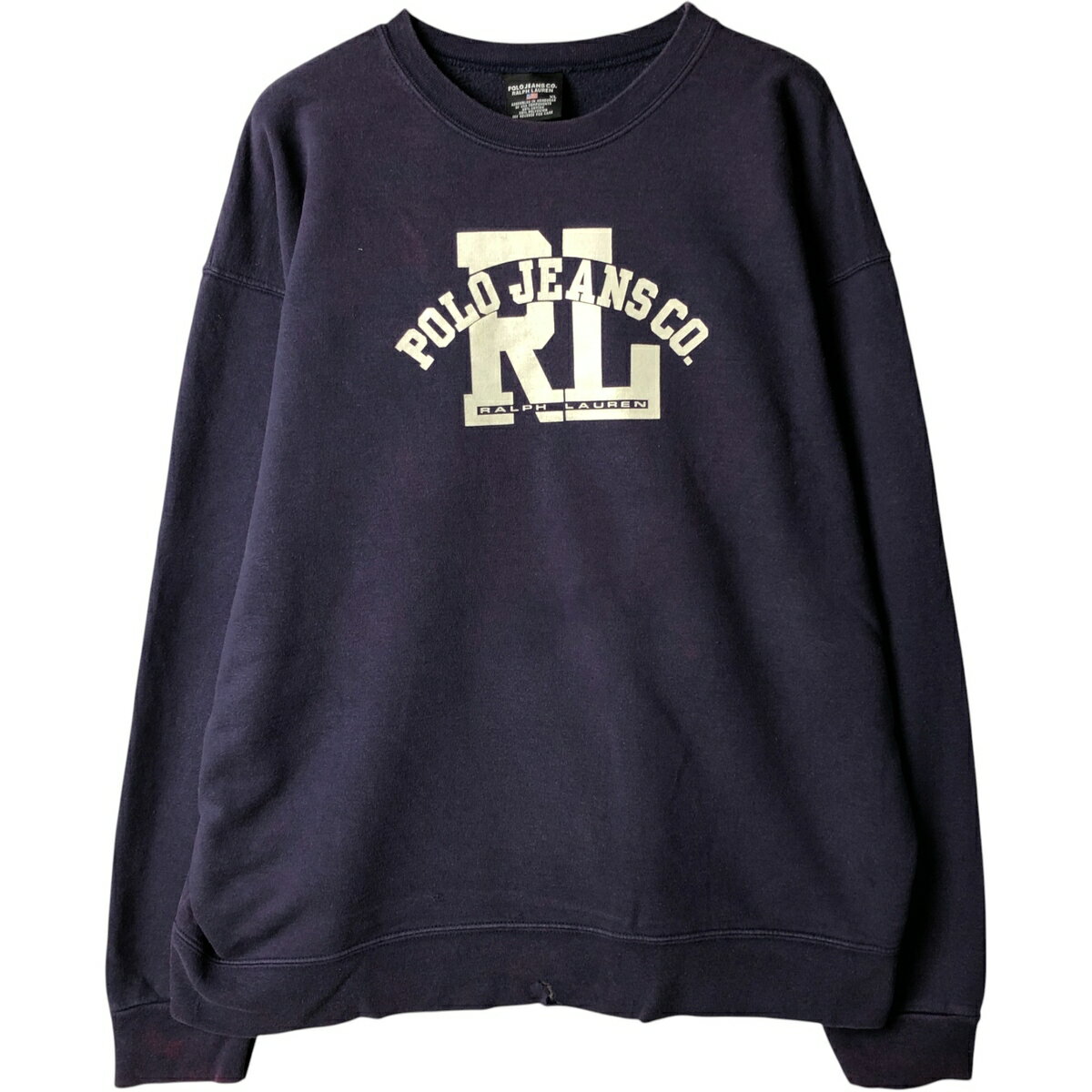 古着 00'S ラルフローレン Ralph Lauren POLO JEANS COMPANY ロゴスウェットシャツ トレーナー メンズXL相当 /eaa584466 【中古】 【250926】 【NH-2508】