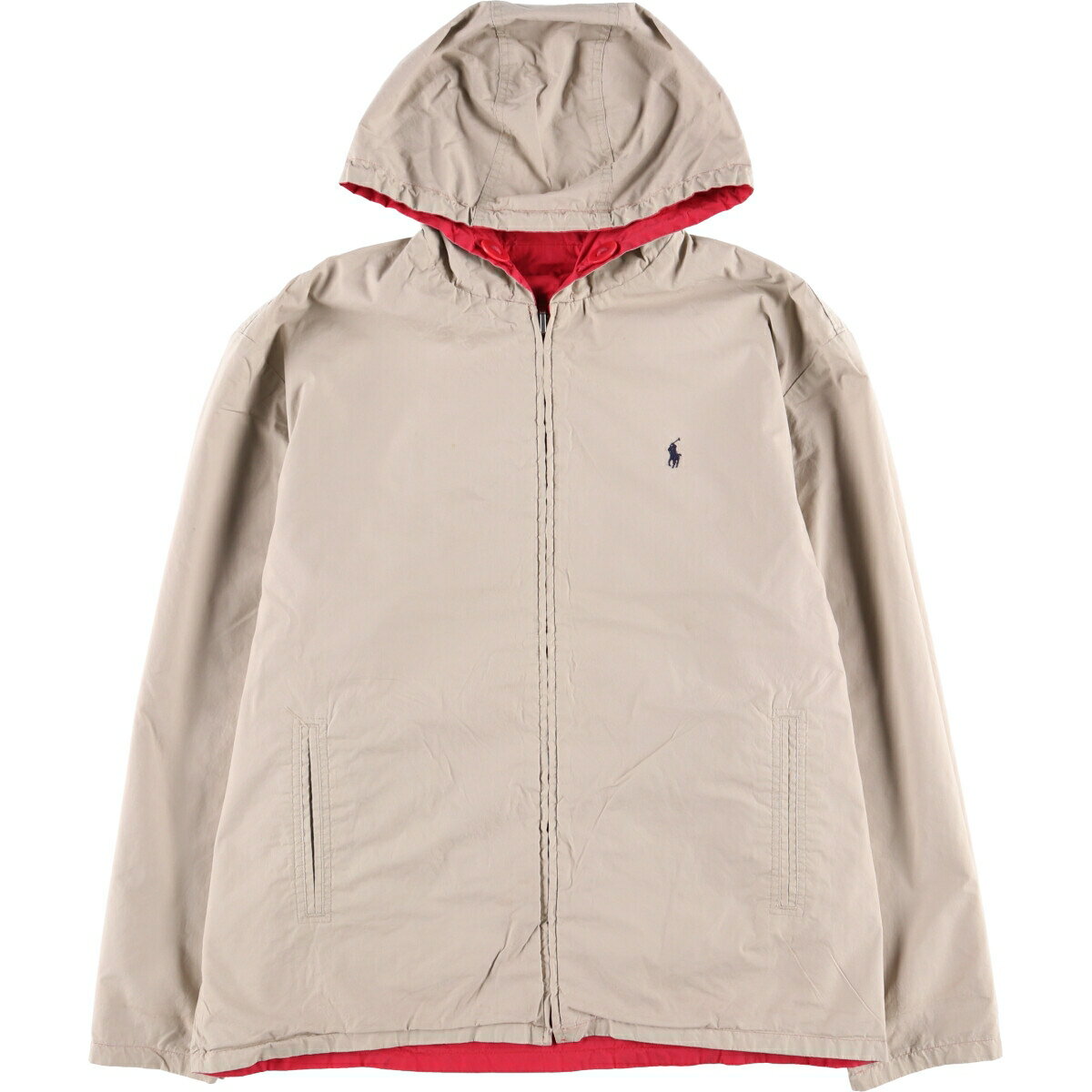 古着 ラルフローレン Ralph Lauren POLO by Ralph Lauren リバーシブル コットンパーカー メンズM相当 /eaa584493 【中古】 【250927】 【SS2603_10】 ベージュ系 春秋冬