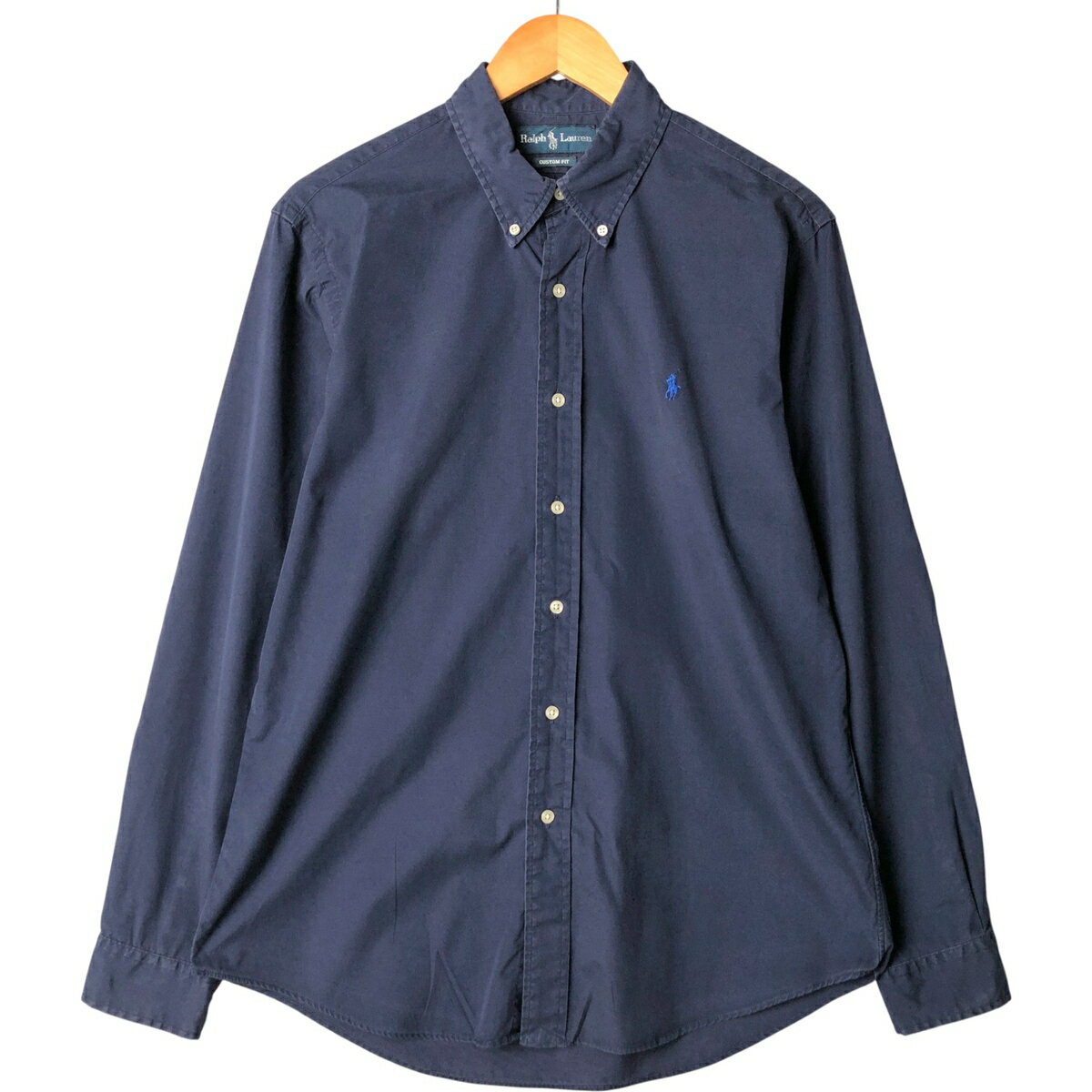 乐天商城 - 古着 ラルフローレン Ralph Lauren CUSTOM FIT 長袖 ボタンダウンシャツ メンズL相当 /eaa584540 【中古】 【250924】 【SS2606_10