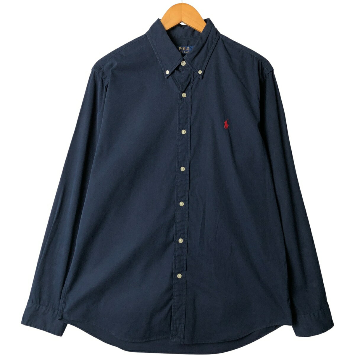 古着 ラルフローレン Ralph Lauren POLO RALPH LAUREN CLASSIC FIT 長袖 ボタンダウンシャツ メンズL相当 /eaa584560 【中古】 【250924】 【ss2601_10】 ネイビー系 春夏秋冬