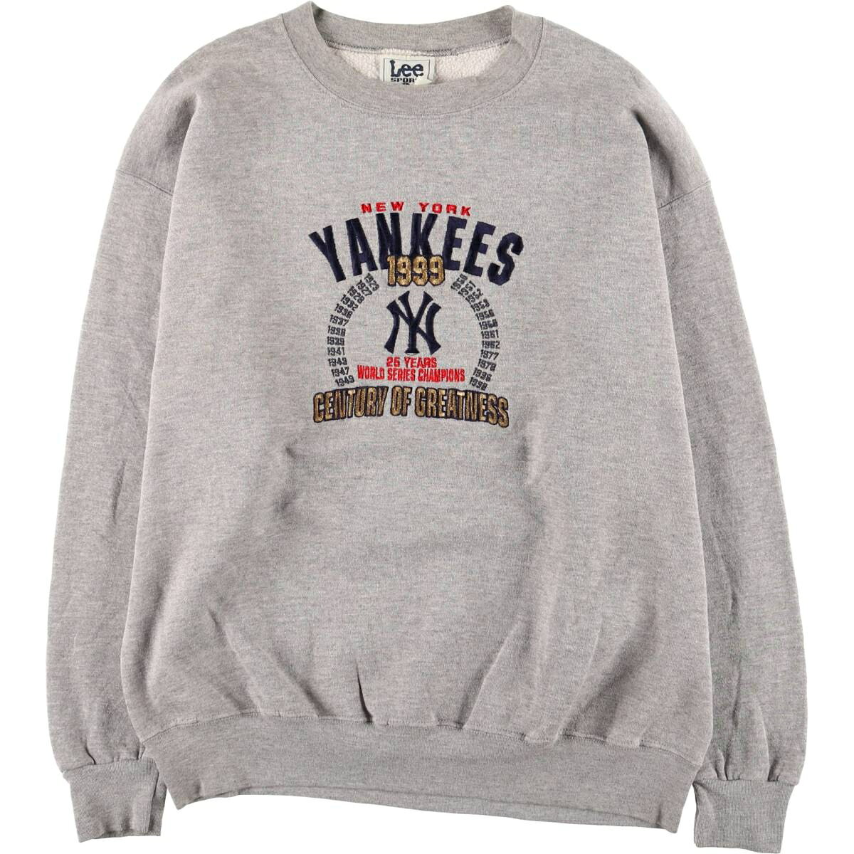 無料配達 MLB ニューヨーク ヤンキース 刺繍ロゴ スウェット 