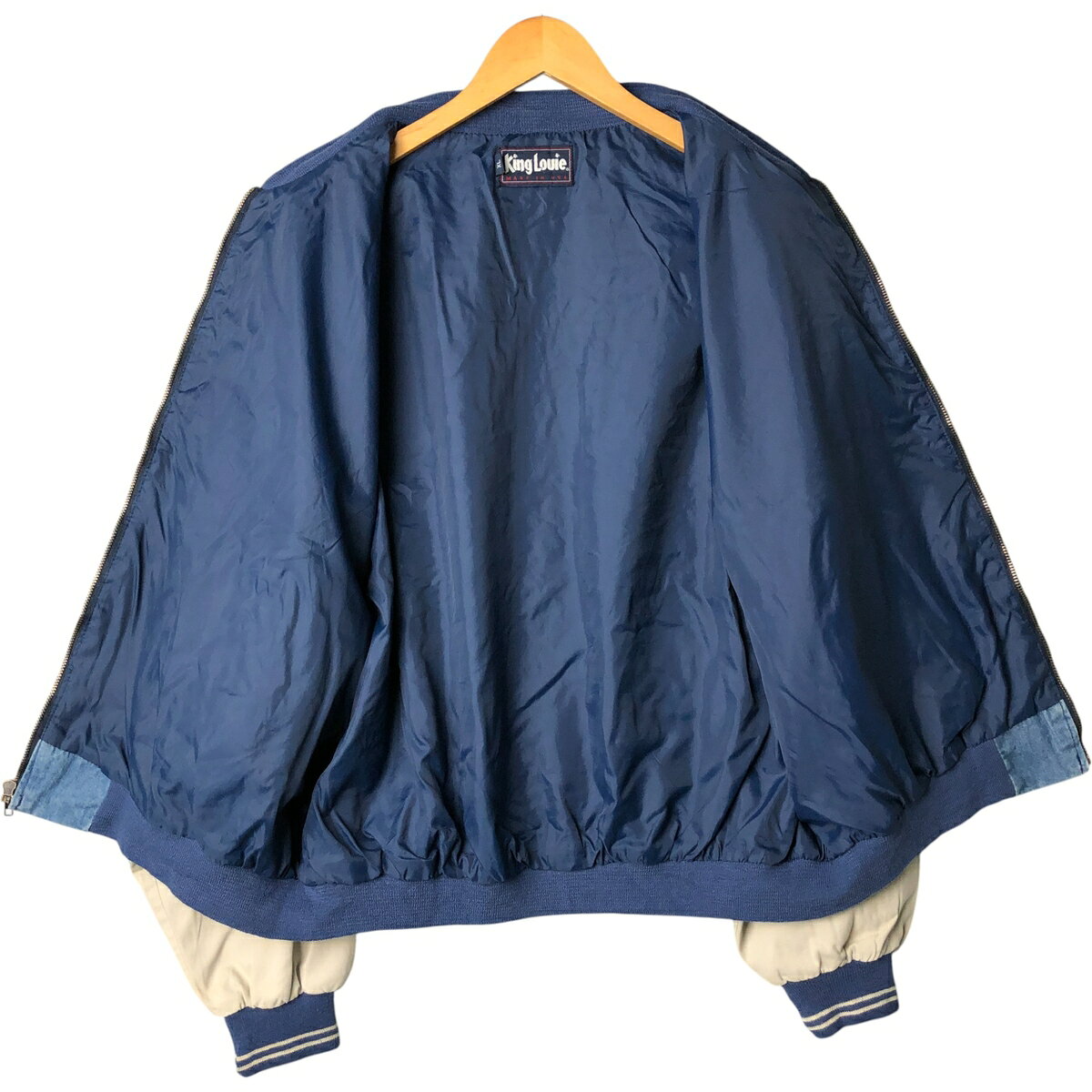 古着 80'S キングルイ King Louie デニムスタジャン バーシティジャケット USA製 メンズXL相当 ヴィンテージ /eaa584725 【中古】 【250913】
