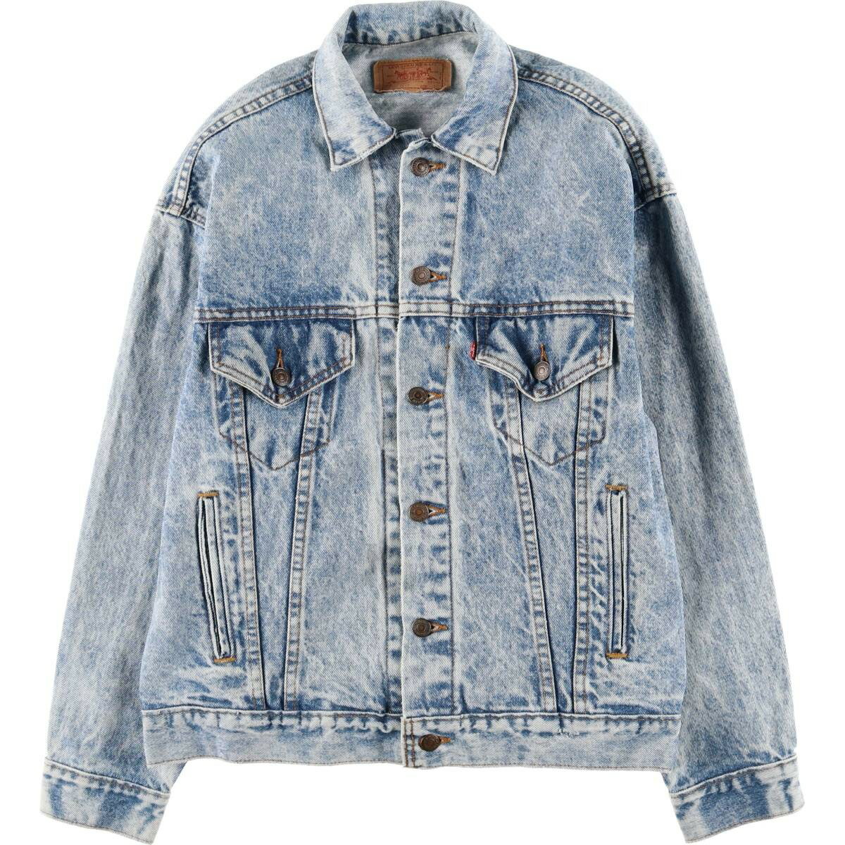 古着 90'S リーバイス Levi's 70507-0219 ケミカルウォッシュ デニムジャケット Gジャン USA製 メンズS相当 ヴィンテージ /eaa584760 【中古】 【250919】 【ss2601_10】