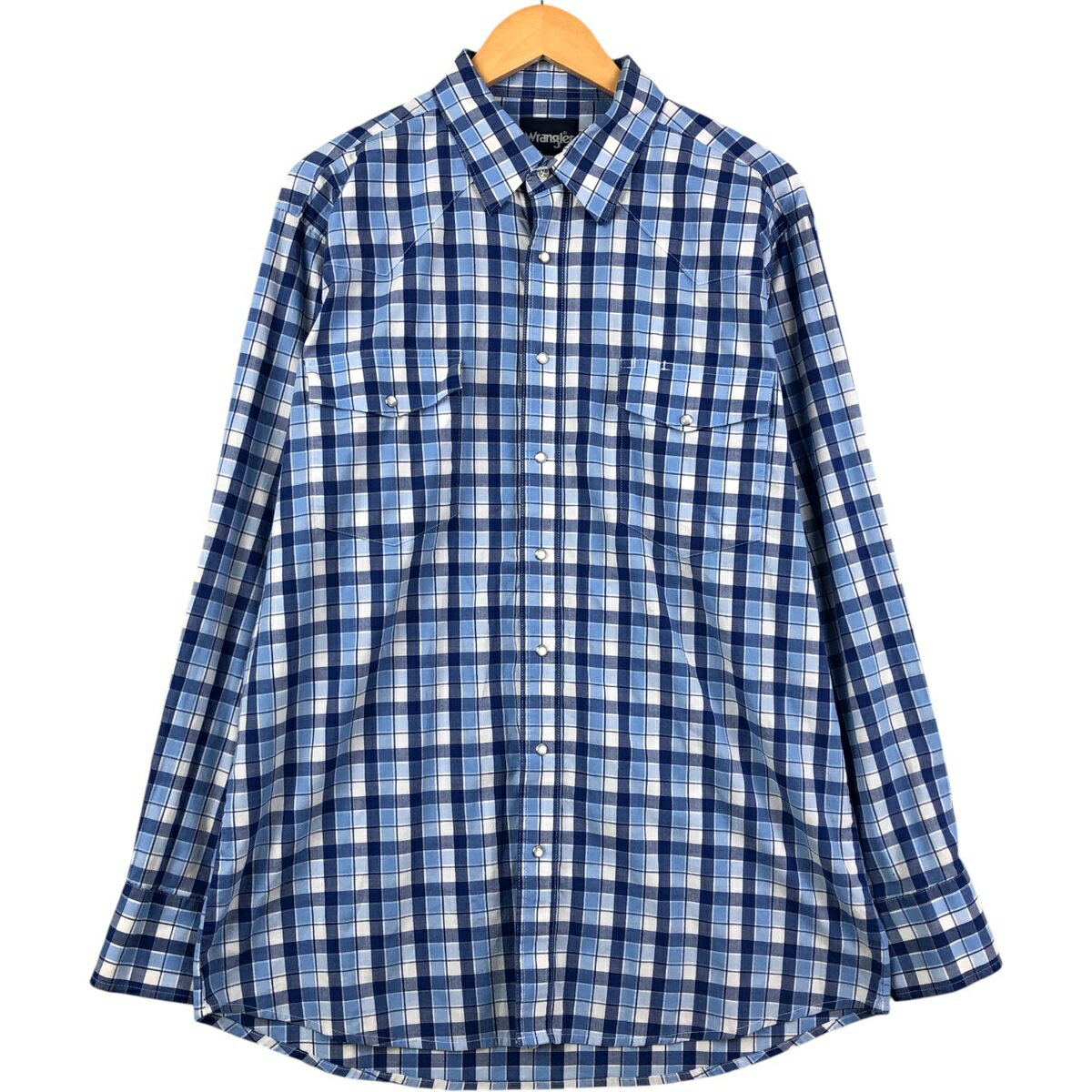 Rakuten - 古着 ラングラー Wrangler チェック柄 長袖 ウエスタンシャツ メンズXL相当 /eaa584779 【中古】 【250915】 【SS2603_10】