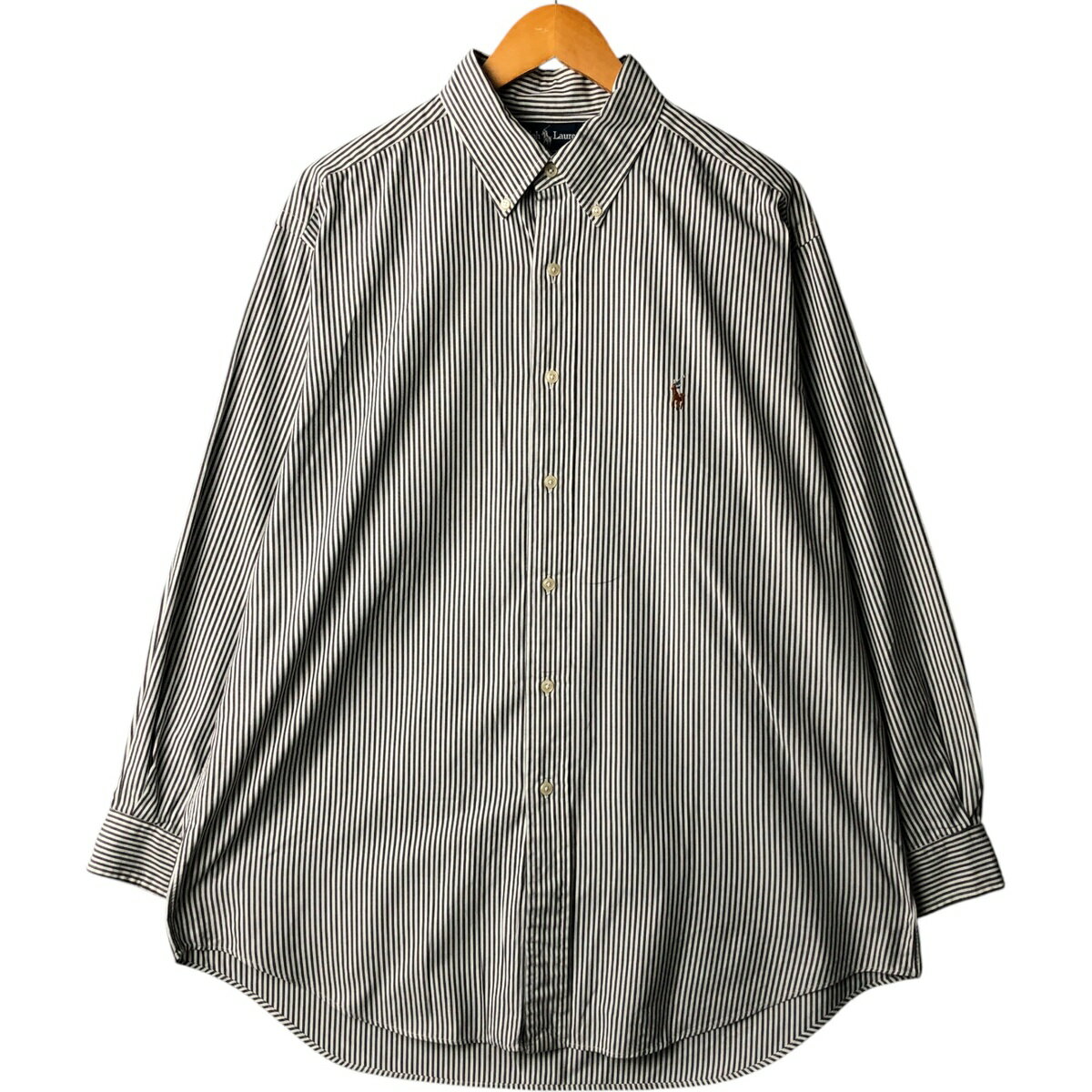 樂天商城 - 古着 ラルフローレン Ralph Lauren YARMOUTH 長袖 ボタンダウンストライプシャツ /eaa584791 【中古】 【250914】 【ss2601_10】