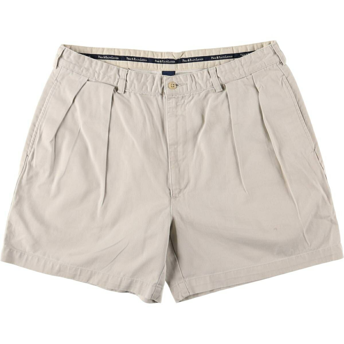 古着 ラルフローレン Ralph Lauren Polo Ralph Lauren ツータック チノショーツ ショートパンツ メンズw36相当/eaa584835 【中古】 【250927】 ホワイト系 春夏秋