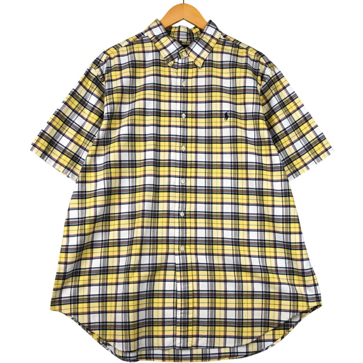 古着 ラルフローレン Ralph Lauren CLASSIC FIT 半袖 ボタンダウン チェックシャツ メンズXL相当 /eaa584880 【中古】 【251021】