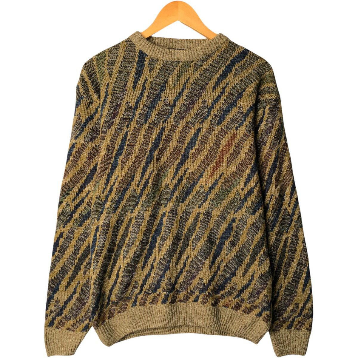 古着 AFTERDANK 総柄 アクリルニットセーター メンズL相当 ヴィンテージ /eaa584936 【中古】 【250919】