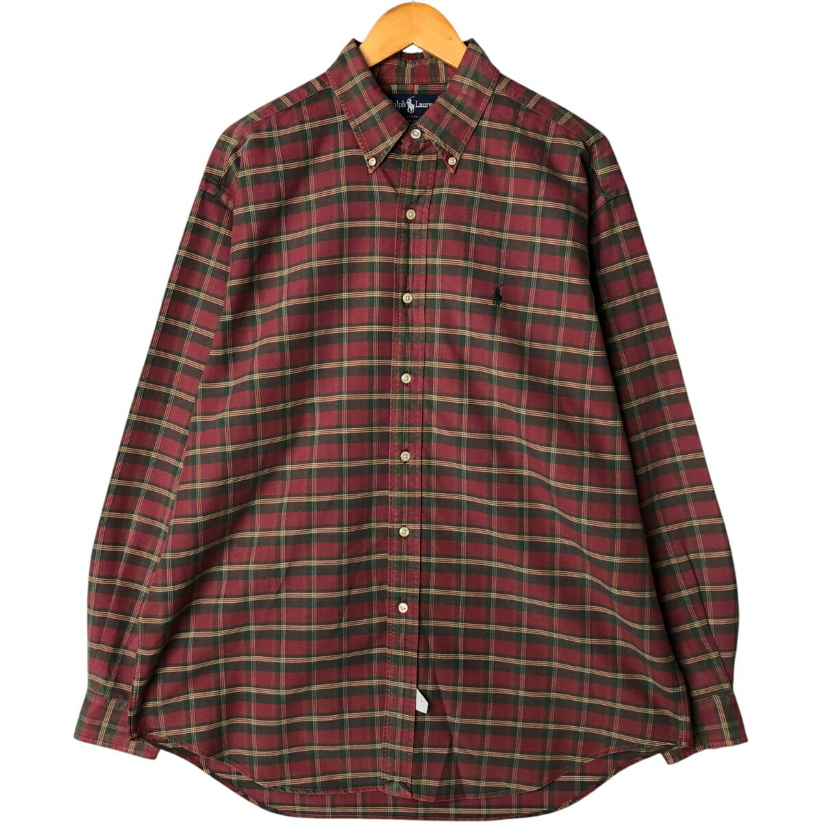 樂天商城 - 古着 ラルフローレン Ralph Lauren 長袖 ボタンダウンチェックシャツ メンズL相当 /eaa584996 【中古】 【250920】 【ss2601_10】