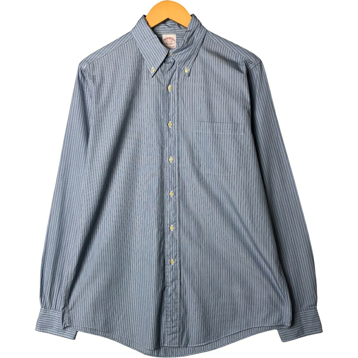 樂天商城 - 古着 ブルックスブラザーズ Brooks Brothers Est.1818 長袖 ボタンダウンストライプシャツ メンズM相当 /eaa585204 【中古】 【250926】 【SS2603_10】