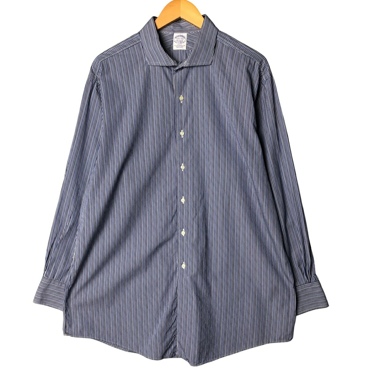 樂天商城 - 古着 ブルックスブラザーズ Brooks Brothers Est.1818 SLIM FIT 長袖 コットンストライプシャツ USA製 メンズXL相当 /eaa585238 【中古】 【250928】 【SS2603_10】