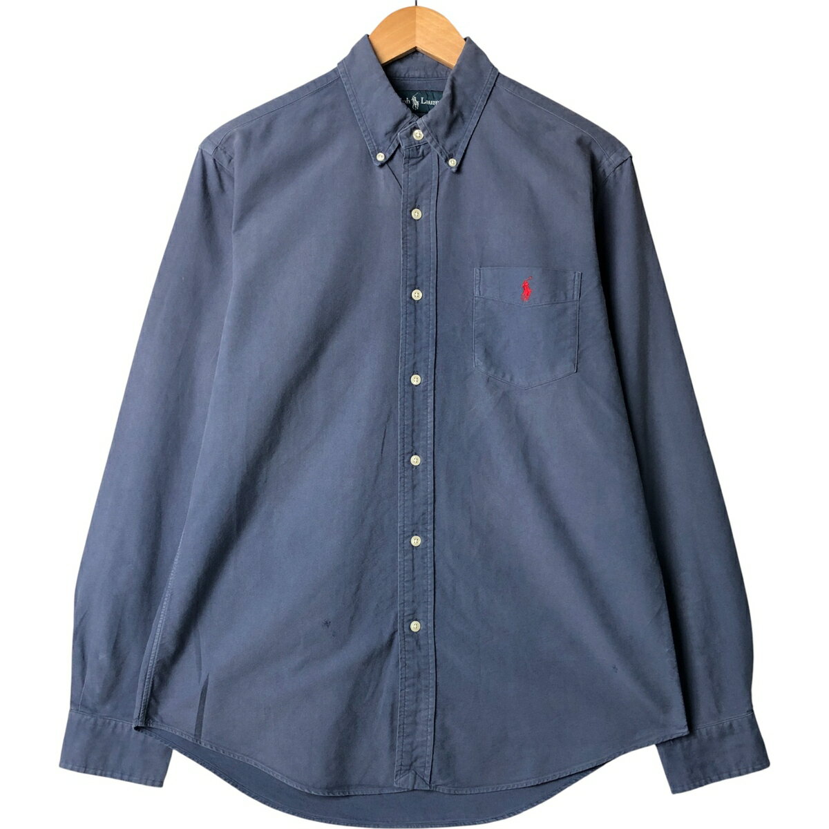 古着 ラルフローレン Ralph Lauren POLO by Ralph Lauren CUSTOM FIT 長袖 ボタンダウンシャツ メンズM相当 /eaa585405 【中古】 【250926】 【ss2601_10】 ブルー系 春夏秋冬
