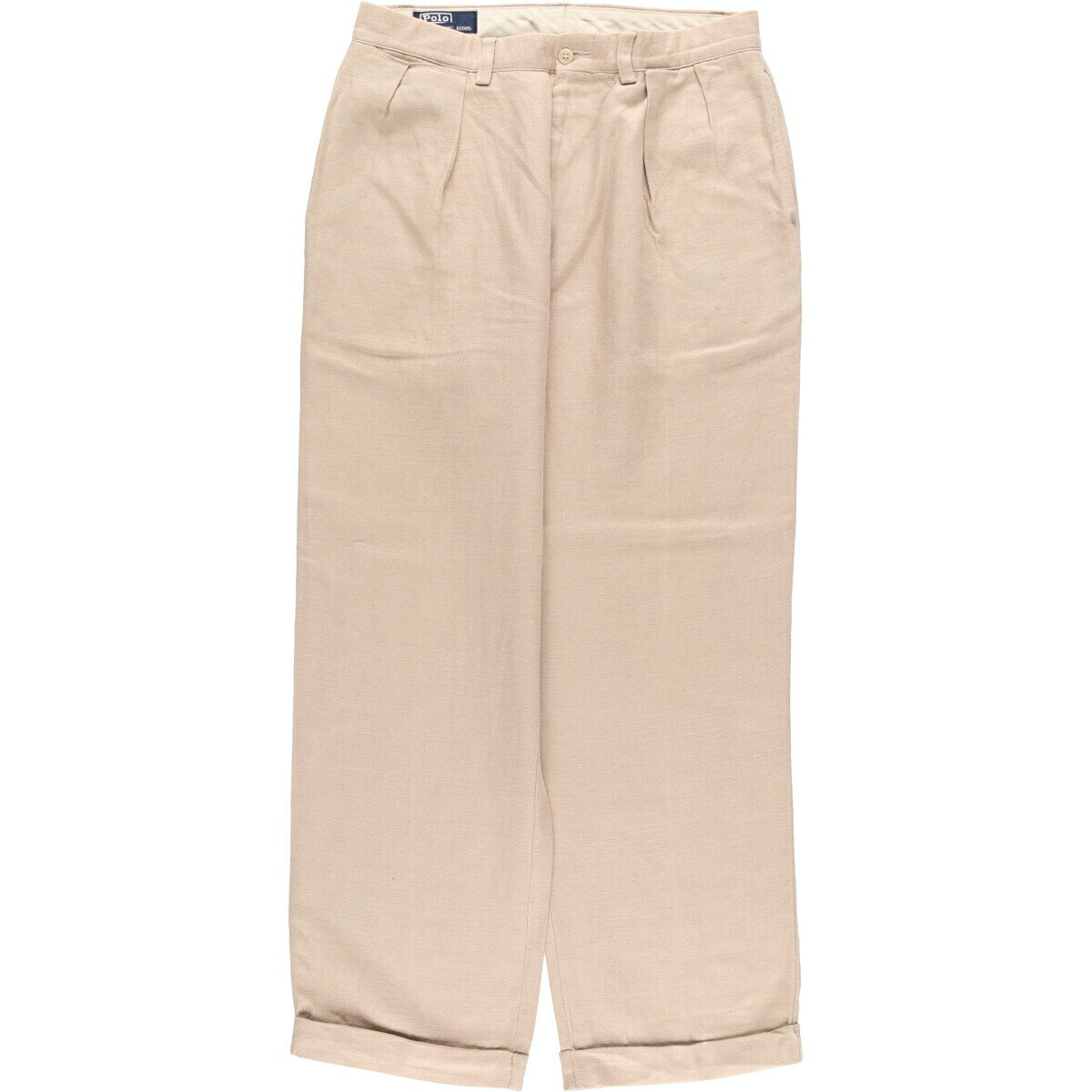 古着 ラルフローレン Ralph Lauren POLO by Ralph Lauren ツータック コットン スラックスパンツ メンズw33相当 /eaa585449 【中古】 【251005】(4.0)