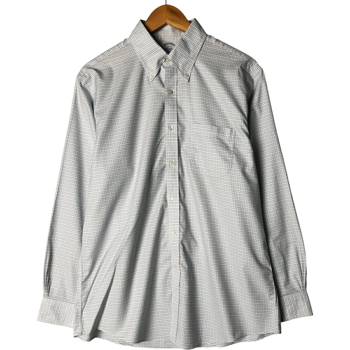 樂天商城 - 古着 ブルックスブラザーズ Brooks Brothers Est.1818 REGENT FIT 長袖 ボタンダウンチェックシャツ メンズL相当 /eaa585466 【中古】 【251005】 【SS2603_10】