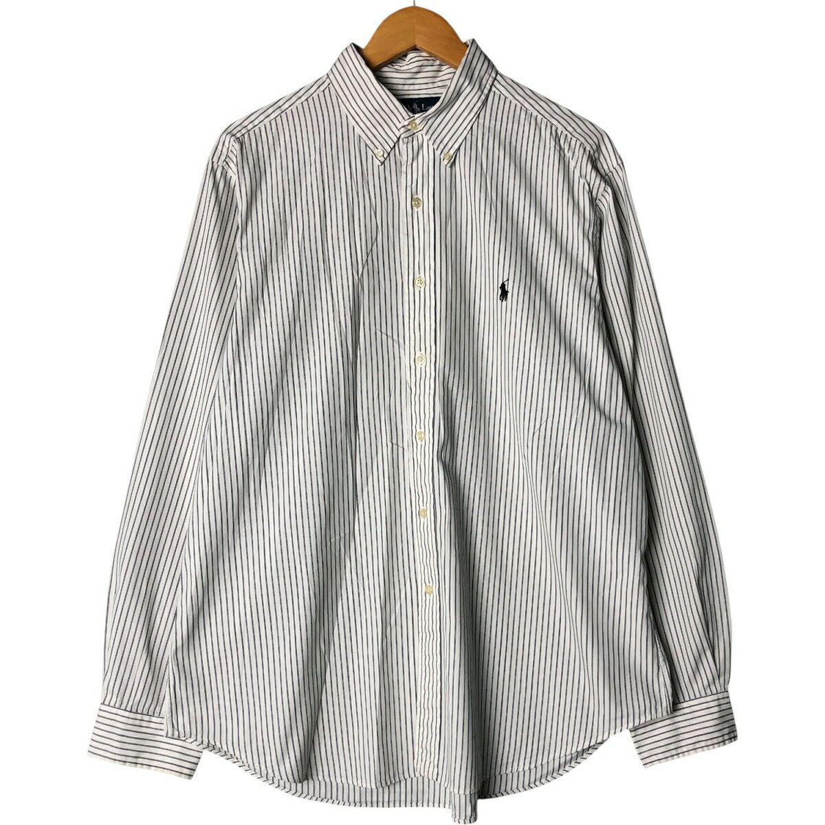 Rakuten - 古着 ラルフローレン Ralph Lauren CLASSIC FIT クラシックフィット 長袖 ボタンダウンストライプシャツ メンズXL相当 /eaa585474 【中古】 【251005】 【SS2606_10