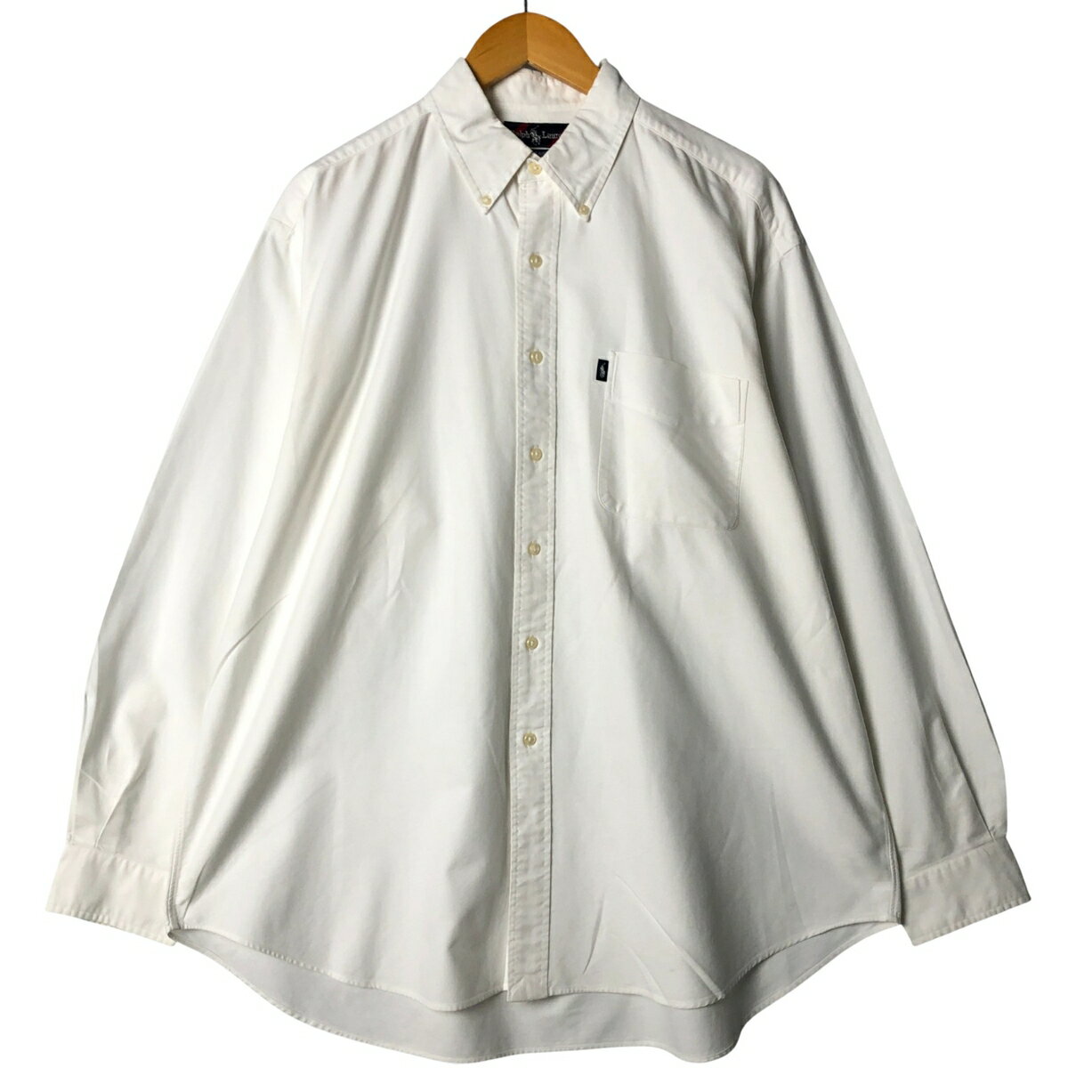 Rakuten - 古着 ラルフローレン Ralph Lauren BLAIRE 長袖 ボタンダウンシャツ メンズXL相当 /eaa585478 【中古】 【251006】 ホワイト系 春夏秋冬