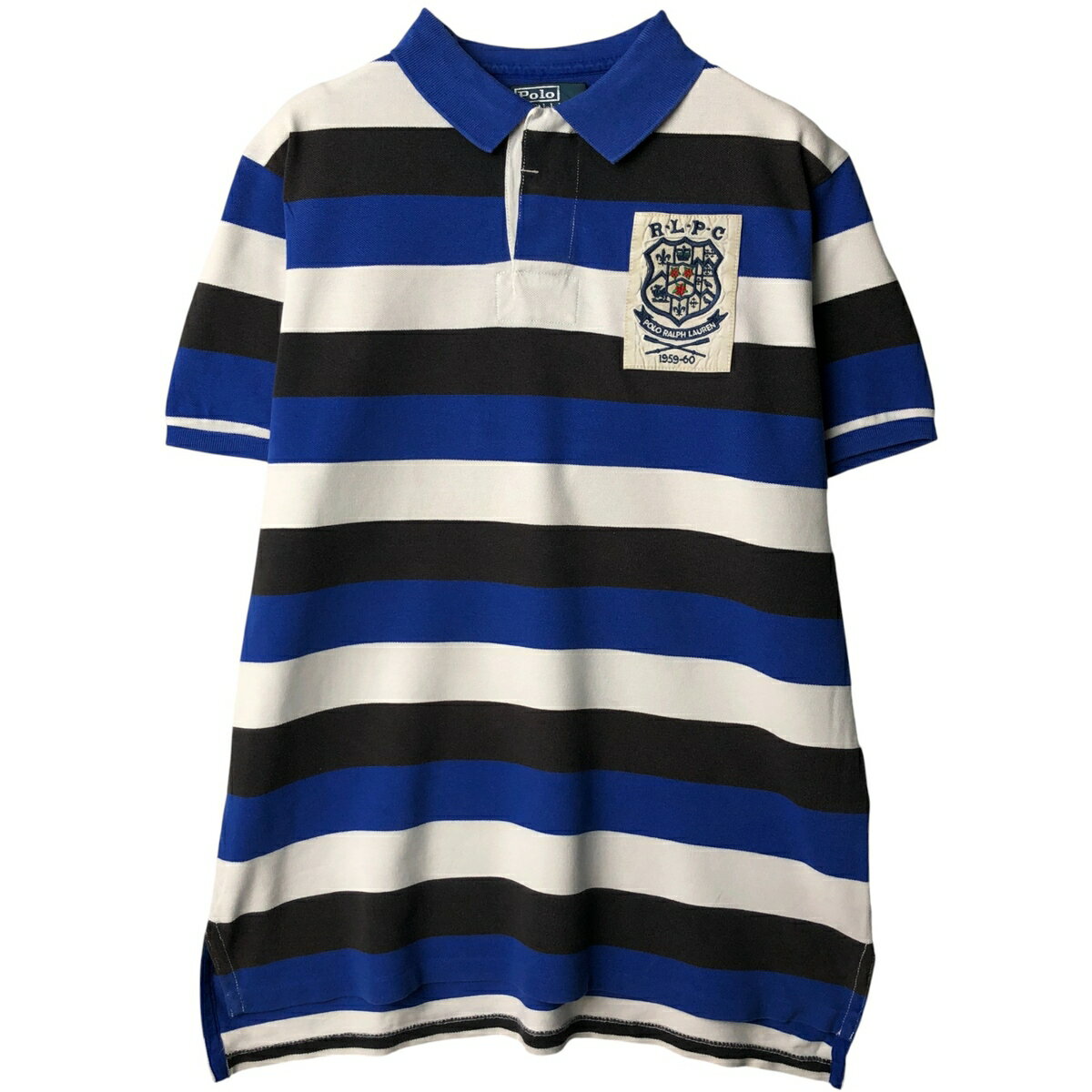 古着 ラルフローレン Ralph Lauren POLO by Ralph Lauren CUSTOM FIT 半袖 ボーダー ポロシャツ メンズL相当 /eaa585553 【中古】 【25..