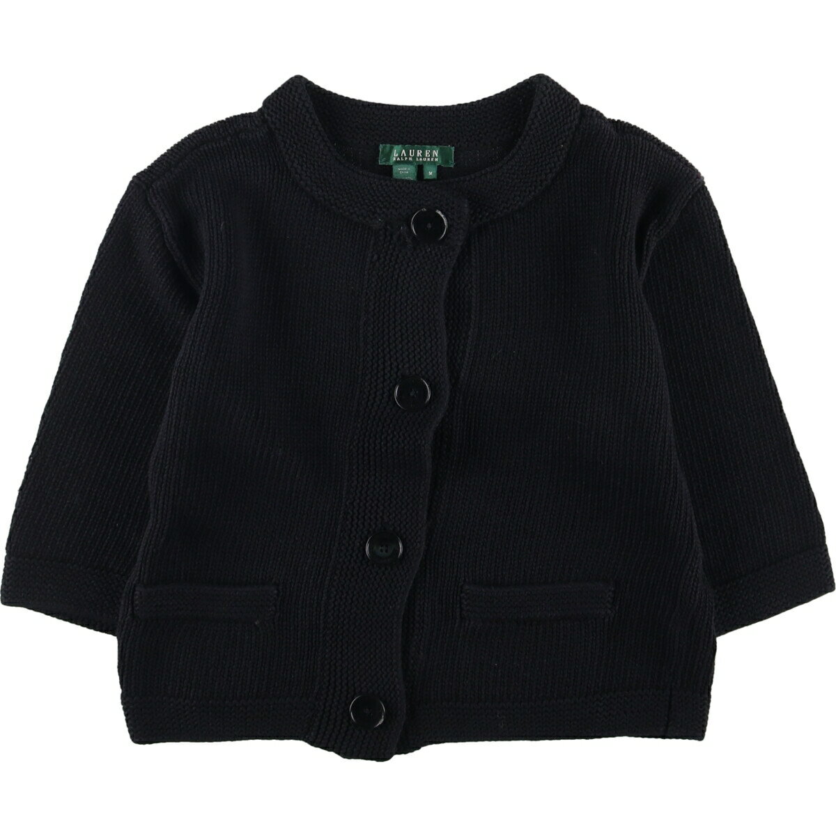 樂天商城 - 古着 ラルフローレン Ralph Lauren LAUREN ローレン 七分袖 クロップド丈 コットンニットカーディガン レディースM相当 /eaa585949 【中古】 【250929】 【ADEL/アデル】 【SS2606_10