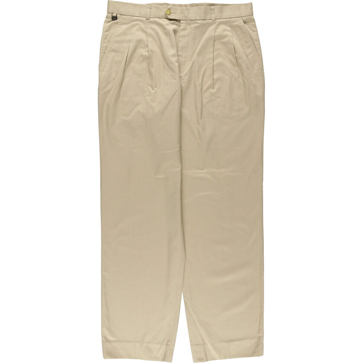 Rakuten - 古着 ラコステ LACOSTE ツータック ポリエステル×コットン スラックスパンツ メンズw36相当 /eaa586194 【中古】 【251003】 【SS2603_10】