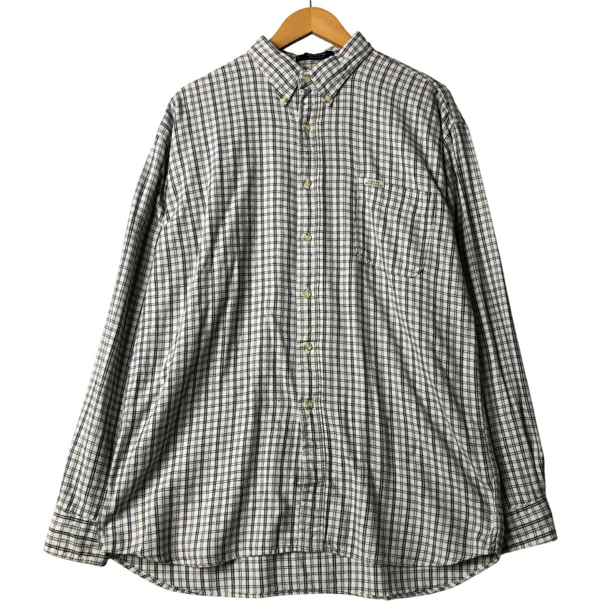 樂天商城 - 古着 ラルフローレン Ralph Lauren CHAPS チャップス 長袖 ボタンダウン ライトネルチェックシャツ メンズL相当 /eaa587102 【中古】 【251005】 【SS2603_10】