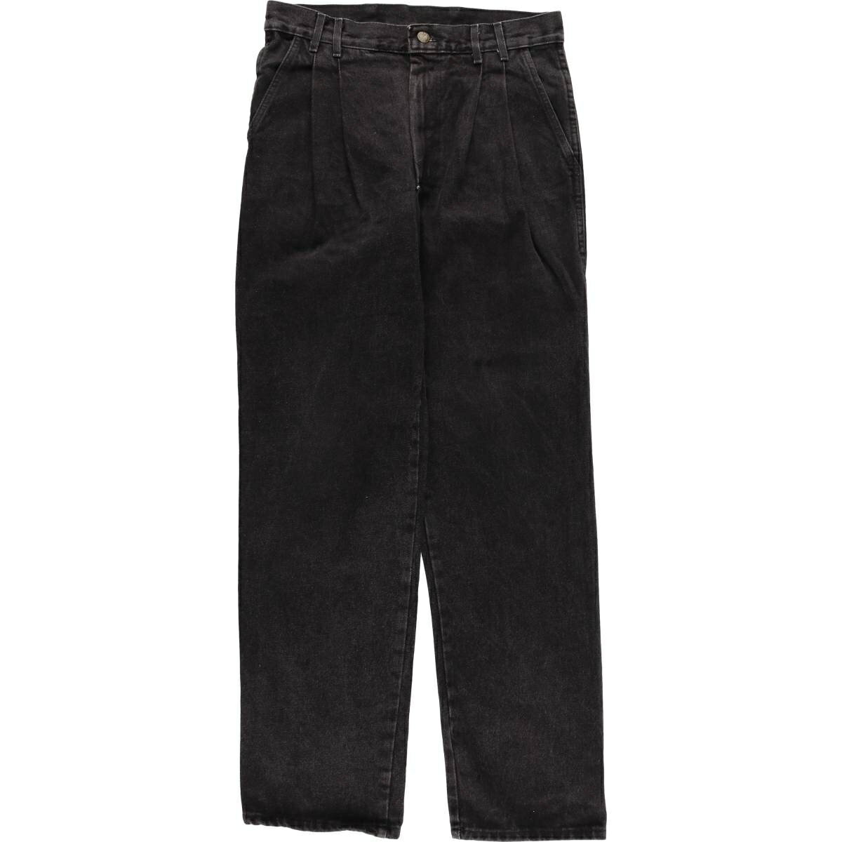 古着 90'S ピエールカルダン Pierre Cardin ツータック ブラックデニムスラックス テーパードデニムパンツ USA製 メンズw32相当 ヴィンテージ /eaa587114 【中古】 【251012】 【GR-NV-KL2510】