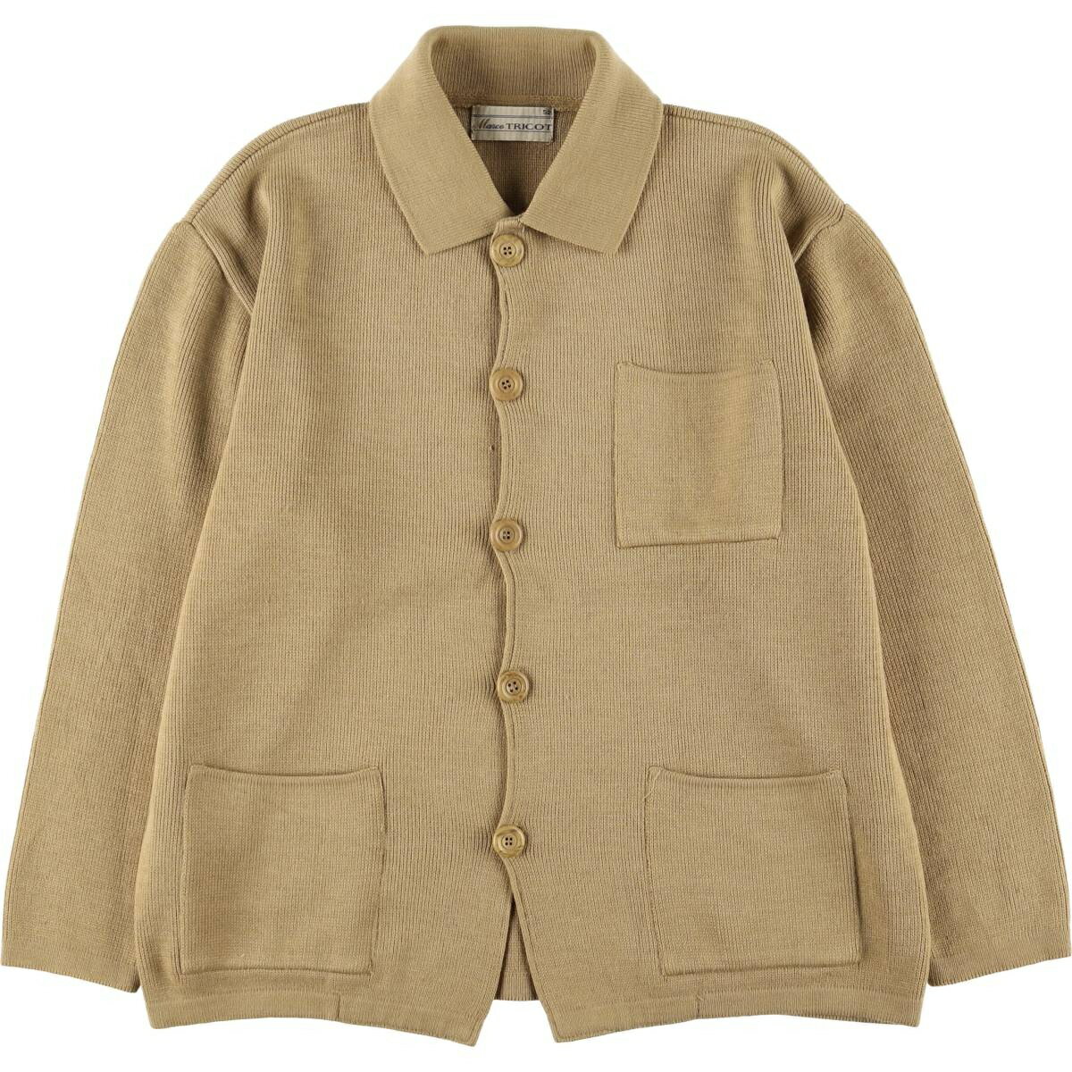 Rakuten - 古着 MARCO TRICOT 襟付き ニットジャケット メンズL相当 /eaa587644 【中古】 【251009】 【SS2603_10】