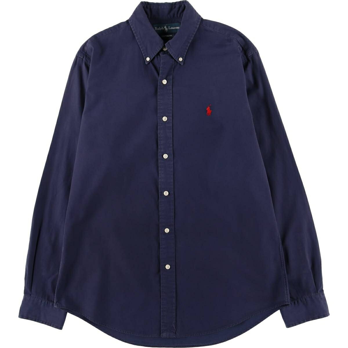 樂天商城 - 古着 ラルフローレン Ralph Lauren CUSTOM FIT 長袖 ボタンダウンシャツ メンズM相当 /eaa587707 【中古】 【251002】 【Elulu/エルル】 【SS2606_10