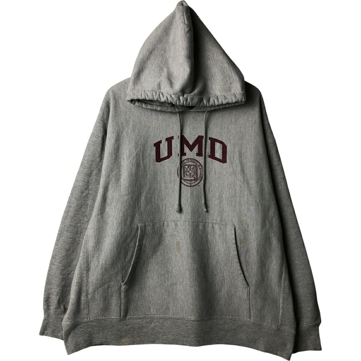 樂天商城 - 古着 00'S チャンピオン Champion ORIGINAL REVERSE WEAVE オリジナルリバースウィーブ カレッジ スウェットプルオーバーパーカー メンズXXL相当 /eaa587913 【中古】 【251004】 【SS2603_10】 グレー系 春夏秋冬