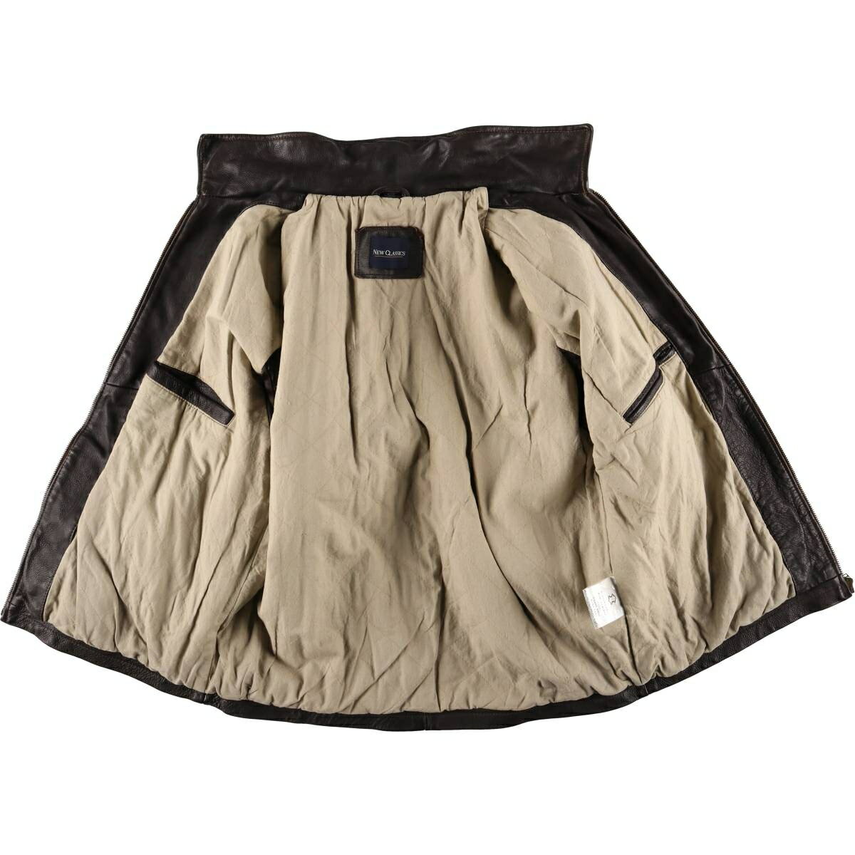 古着 NEW CLASSICS スイングトップタイプ レザーブルゾン メンズXL相当 /eaa588079 【中古】 【251013】