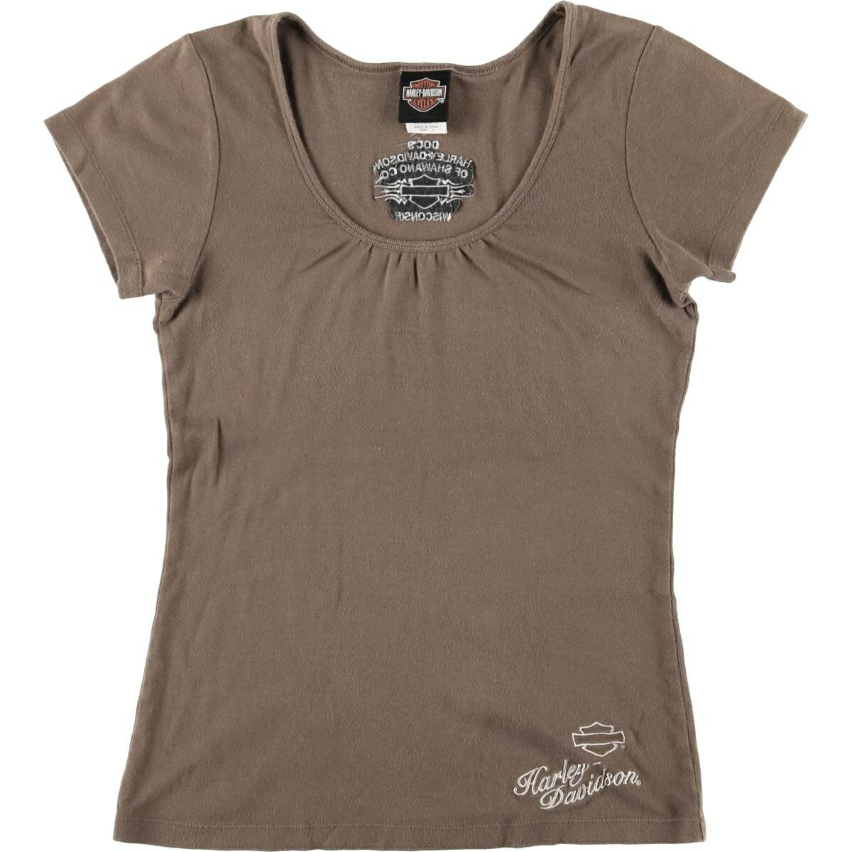 古着 00'S ハーレーダビッドソン Harley-Davidson モーターサイクル バイクTシャツ レディースL相当 /e..