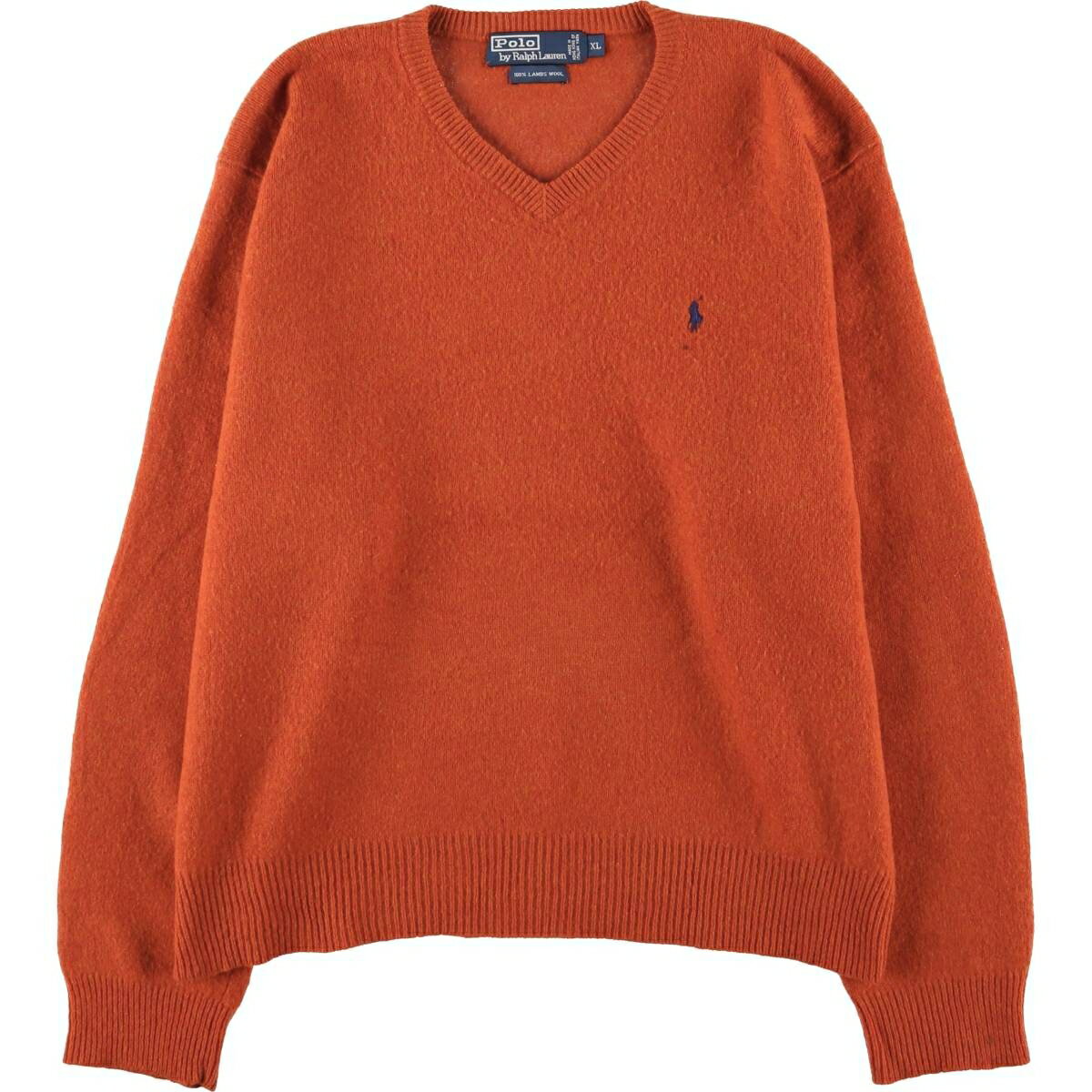 古着 ラルフローレン Ralph Lauren POLO by Ralph Lauren Vネック ラムウールニットセーター メンズXL相当 /eaa588509 【中古】 【251013】