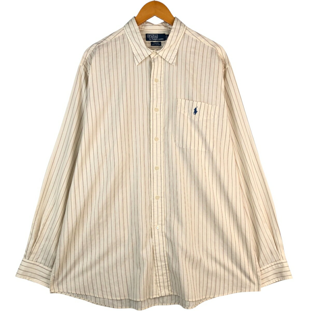 Rakuten - 古着 ラルフローレン Ralph Lauren JEROME 長袖 コットンストライプシャツ メンズXL相当 /eaa588792 【中古】 【251018】 春夏秋冬