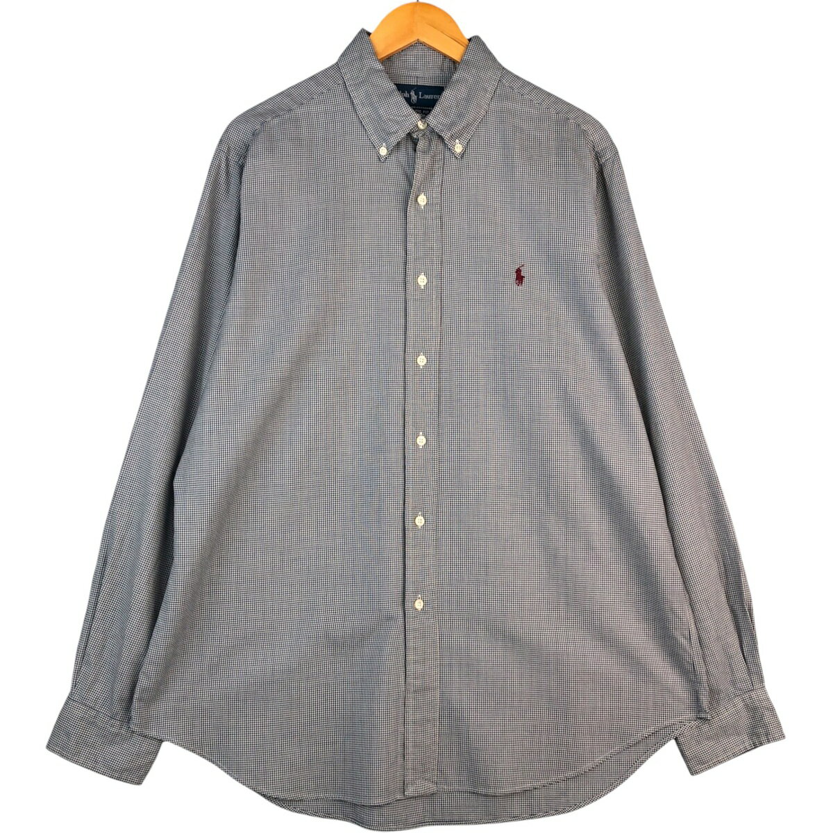 Rakuten - 古着 ラルフローレン Ralph Lauren CLASSIC FIT クラシックフィット 千鳥格子柄 長袖 ボタンダウンシャツ メンズL相当 /eaa588796 【中古】 【251018】 ホワイト系 春夏秋冬