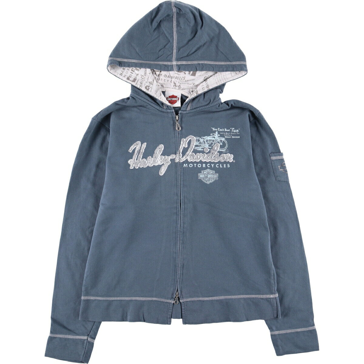 ���� 00'S �ϡ��졼���ӥåɥ��� Harley-Davidson �饤�󥹥ȡ����դ� �������åȥե른�åץѡ����� ��ǥ�����M���� /eaa588808 ...