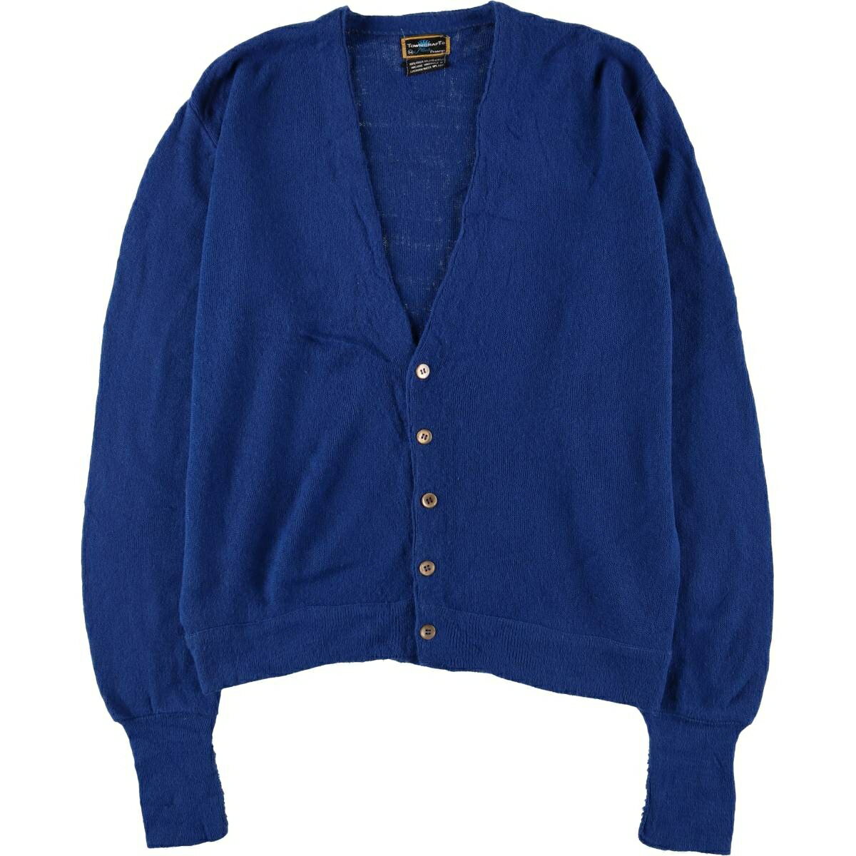 古着 70'S タウンクラフト TOWN CRAFT アクリルニットカーディガン メンズM相当 ヴィンテージ /eaa5888..