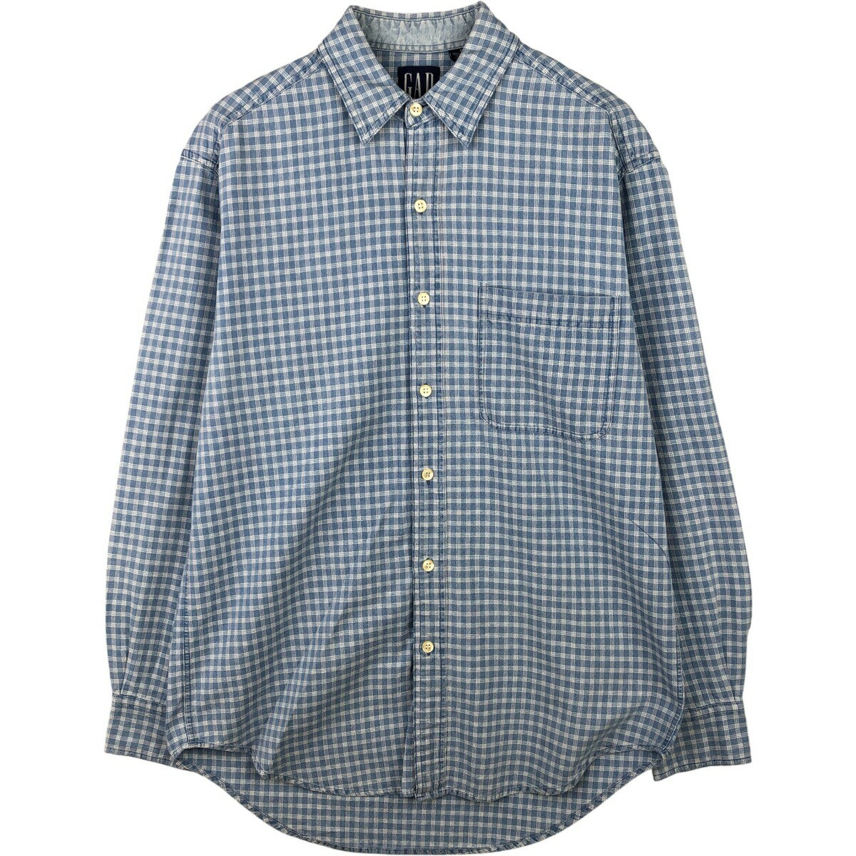 Rakuten - 古着 90'S ギャップ GAP オールドギャップ 長袖 コットンチェックシャツ メンズS相当 ヴィンテージ /eaa589158 【中古】 【251017】 【NH-2508】 【SS2603_10】 ブルー系 春夏秋冬