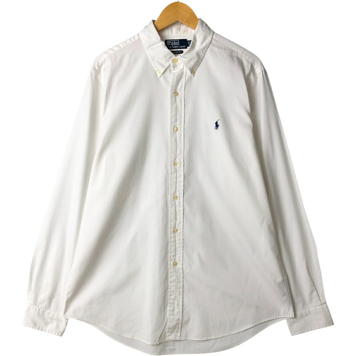 Rakuten - 古着 ラルフローレン Ralph Lauren POLO by Ralph Lauren CUSTOM FIT 長袖 ボタンダウンシャツ メンズL相当 /eaa589174 【中古】 【251020】 ホワイト系 春夏秋冬