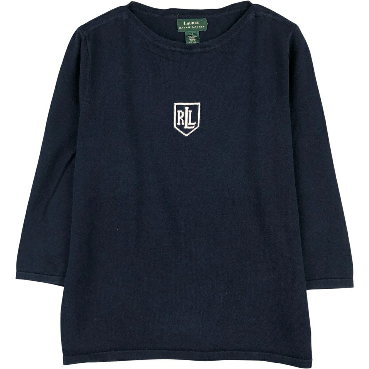 古着 ラルフローレン Ralph Lauren LAUREN ローレン 七分袖 コットンニットセーター レディースL相当 /eaa589272 【中古】 【25...