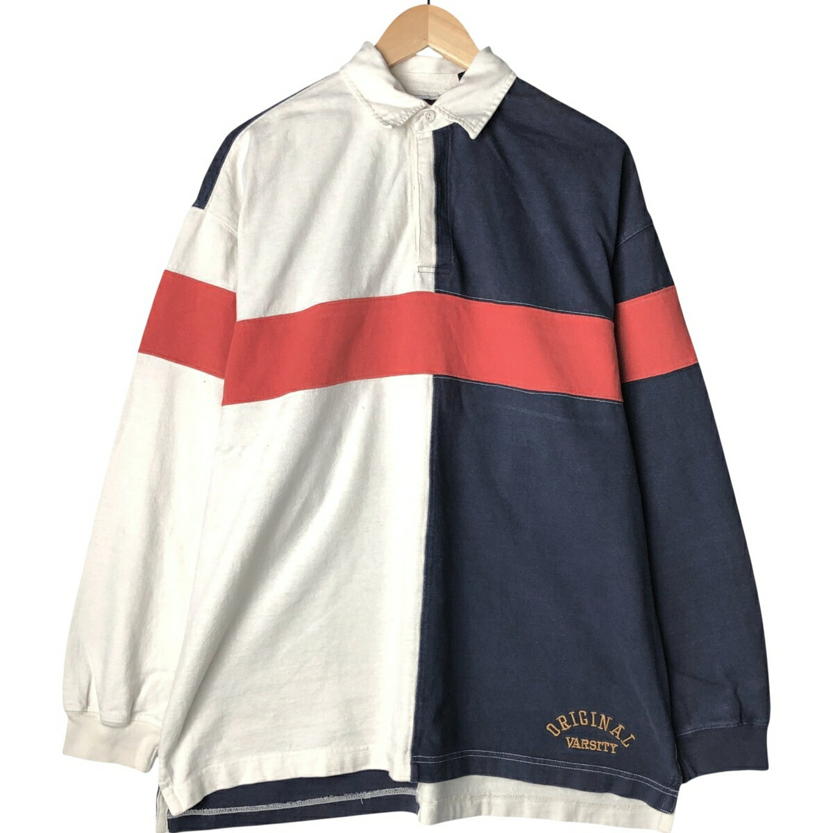 商品詳細 ブランド・GAP・ギャップ・ 特徴・レギュラーカラー・長袖・ヴィンテージ・ モデル/形状・オールドギャップ・長袖 ラガーシャツ・ 素材・コットン:100%・ 色・ホワイト系 白色・ネイビー系 紺色・ 柄・ボーダー柄・ 生産国・イン...