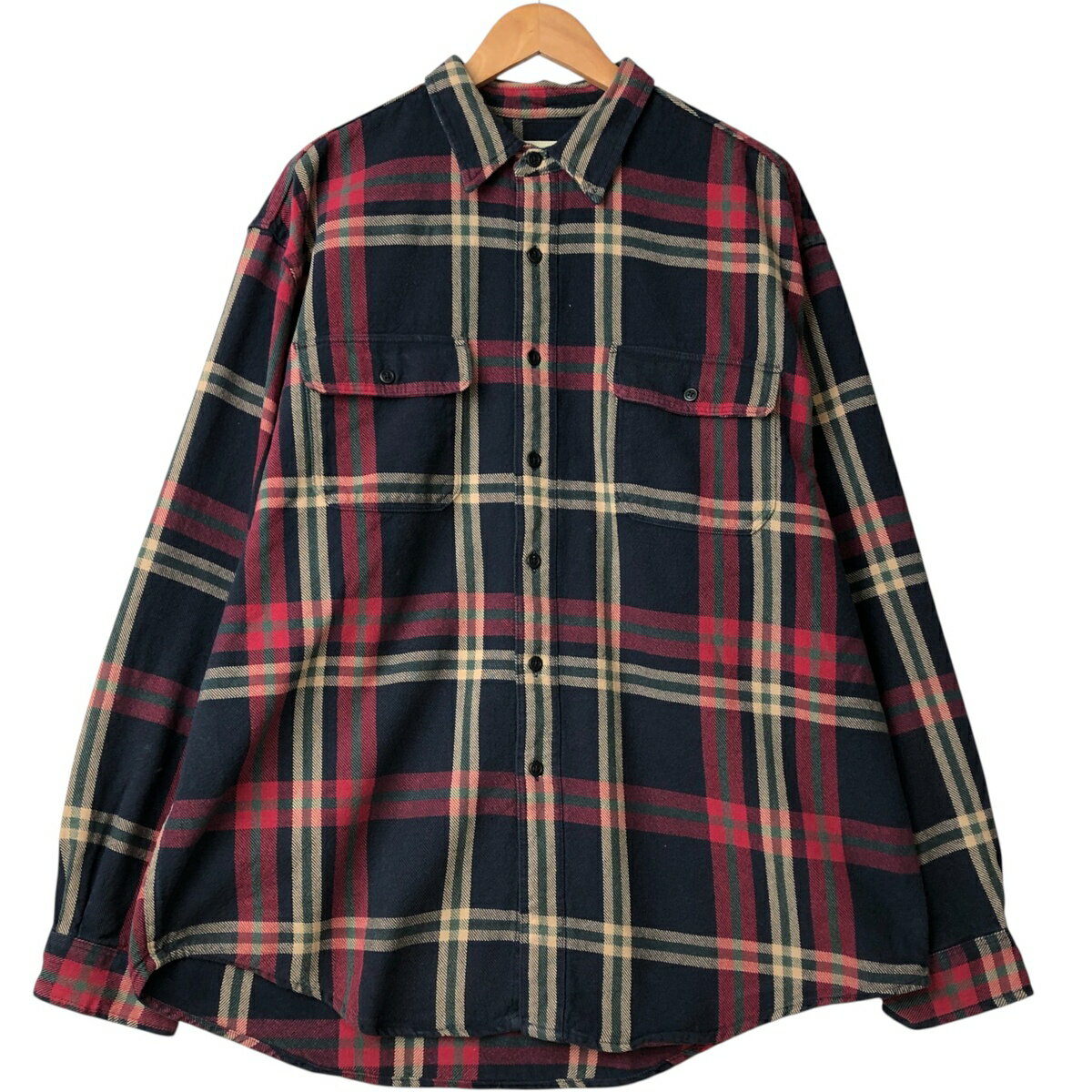 Rakuten - 古着 エディーバウアー Eddie Bauer 長袖 フランネルチェックシャツ メンズXL相当 /eaa589612 【中古】 【251012】 【SS2603_10】