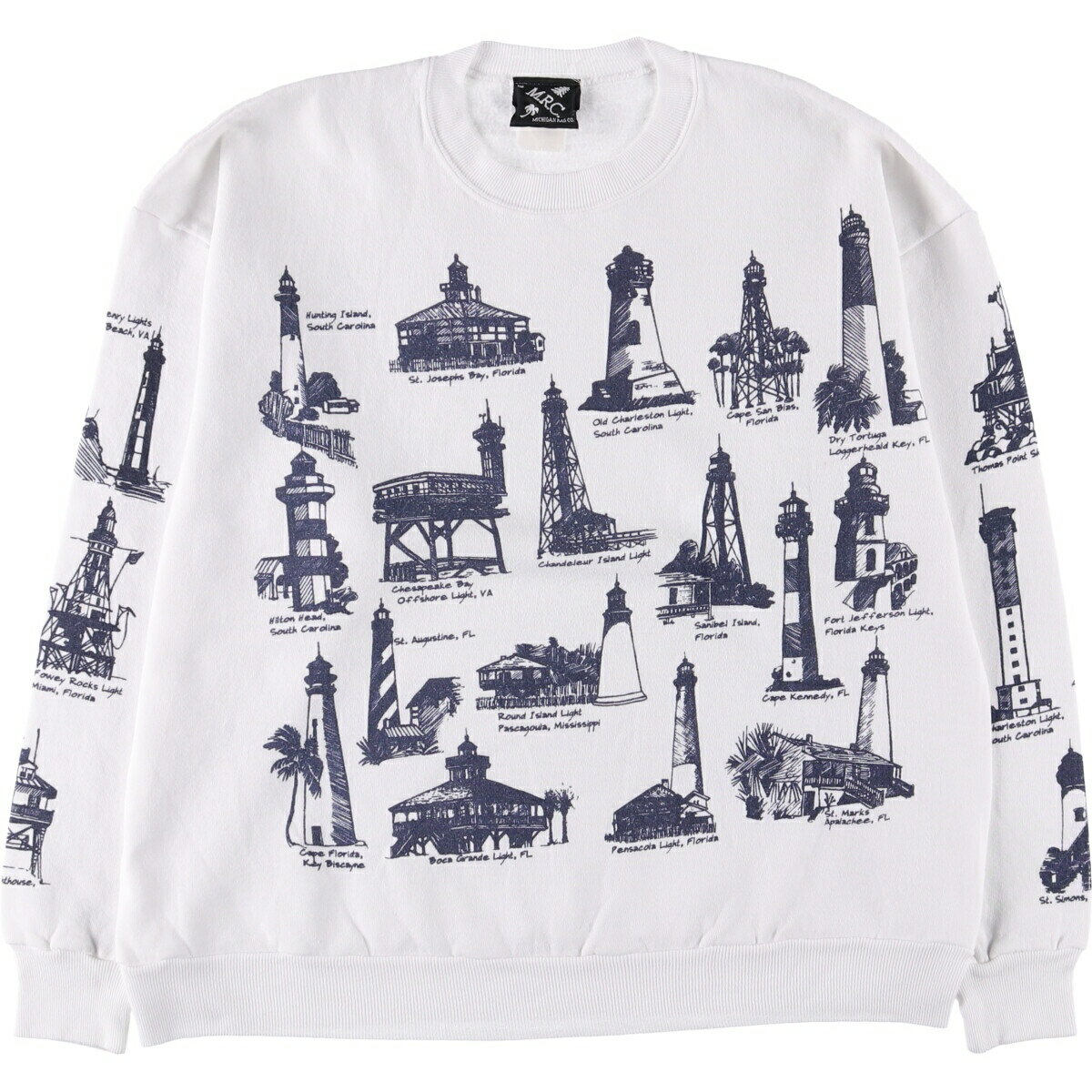 古着 MRC 総柄 オールオーバープリント プリントスウェットシャツ トレーナー メンズXL相当 ヴィンテージ /eaa589765 【中古】 【251012】