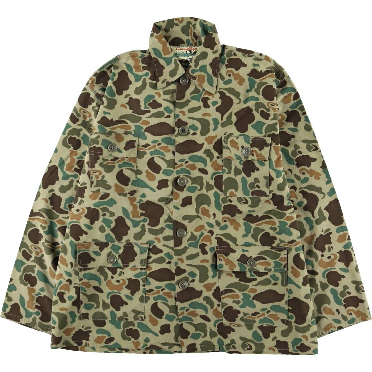 古着 70'S WORLD FAMOUS CAMOUFLAGE 迷彩柄 ダックハンターカモ コットンジャケット メンズXL相当 ヴィンテージ /eaa589857 【中古】 【251106】