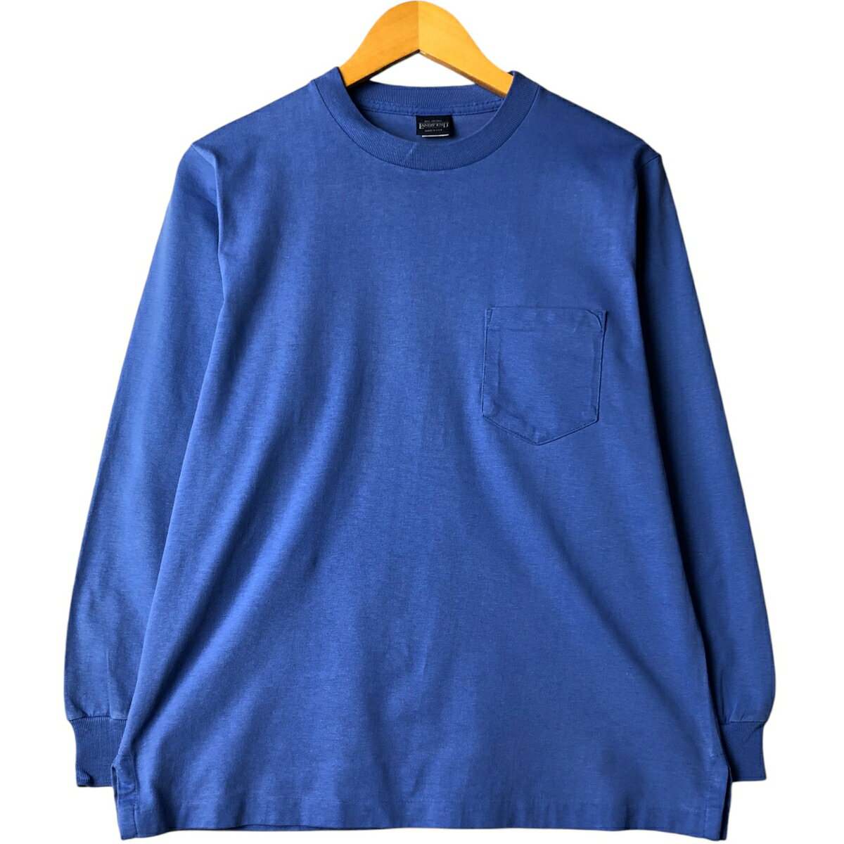 古着 ~90'S ランズエンド LANDS' END 無地ポケットロングTシャツ ロンT USA製 レディースL相当 ヴィンテージ /eaa590004 【中古】 【251026】【ADEL/アデル】 【SS2603_10】