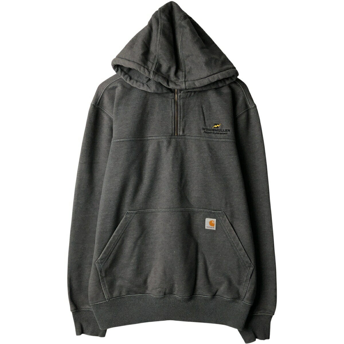 Rakuten - 古着 カーハート Carhartt ORIGINAL FIT スウェットプルオーバーパーカー ハーフジップ スウェットプルオーバーパーカー メンズL相当 /eaa590081 【中古】 【251031】 春夏秋冬