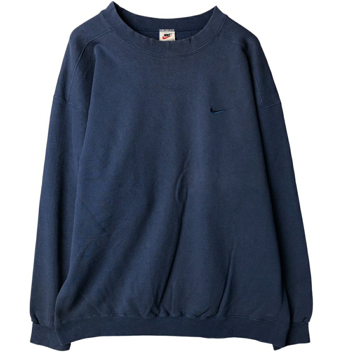 Rakuten - 古着 90'S ナイキ NIKE ワンポイントロゴスウェットシャツ トレーナー USA製 メンズXL相当 ヴィンテージ /eaa590152 【中古】 【251107】 【NH-2508】 ネイビー系 春夏秋冬