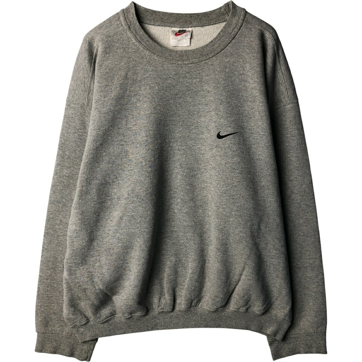 Collaboration - 古着 90'S ナイキ NIKE ワンポイントロゴスウェットシャツ トレーナー メンズXL相当 ヴィンテージ /eaa590155 【中古】 【251107】 【NH-2508】 グレー系 春夏秋冬
