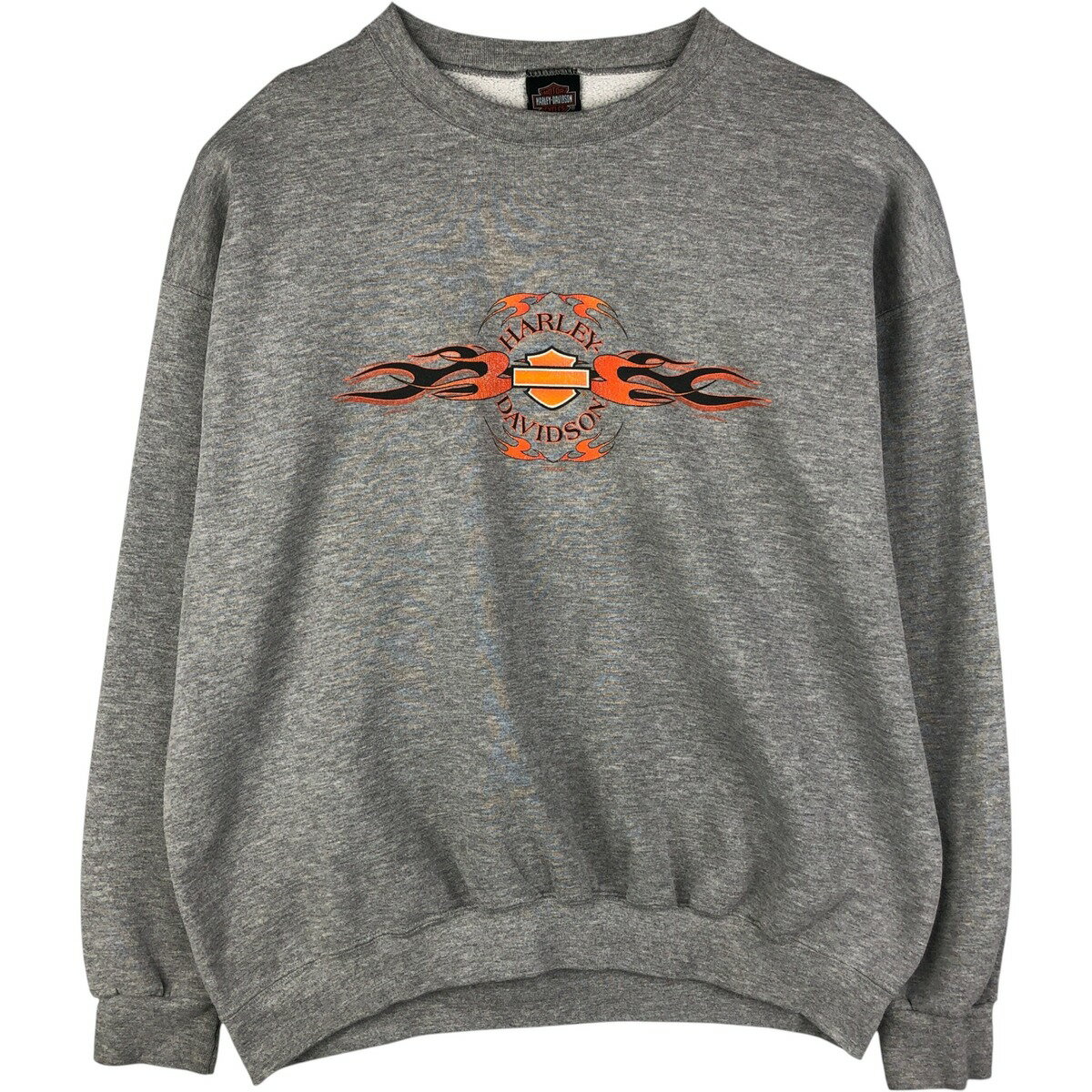 古着 00'S ハーレーダビッドソン Harley-Davidsonトライバル アドバタイジング スウェットシャツ トレ..