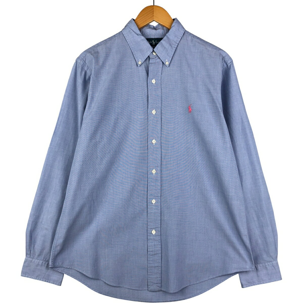 Rakuten - 古着 ラルフローレン Ralph Lauren CUSTOM FIT 長袖 ボタンダウンシャツ メンズL相当 /eaa590508 【中古】 【251029】 ブルー系 春夏秋冬