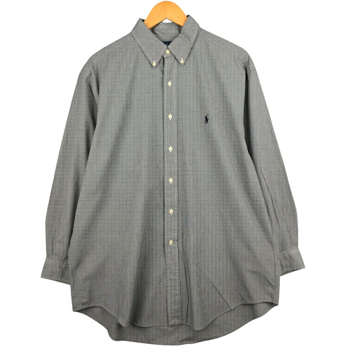 Rakuten - 古着 ラルフローレン Ralph Lauren YARMOUTH 長袖 ボタンダウンチェックシャツ メンズL相当 /eaa590525 【中古】 【251031】